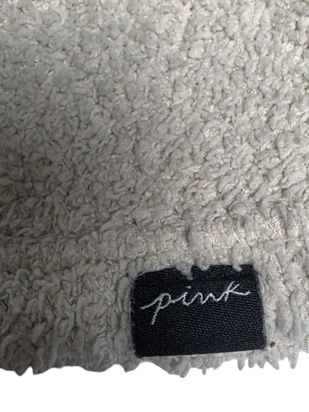 PINK Victoria's Secret Cozy Teddy Sherpa Sleep Tank Top Cream Ivory Size Small